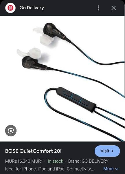 BOSE QC20i Original Mobile Hand free. 4