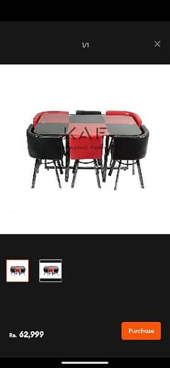 6 person compact and new style dining Set