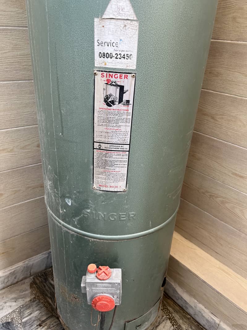 SINGER 35 Gallon Gas Geyser SG-35 2