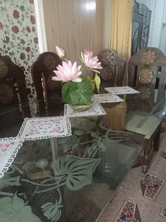 dining table made by walnut wood.