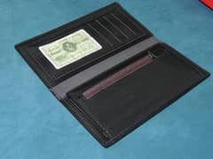 Mens Leather Plain Bi-fold Wallet