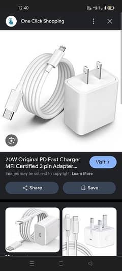 I phone 14 pro max original charger plus cable