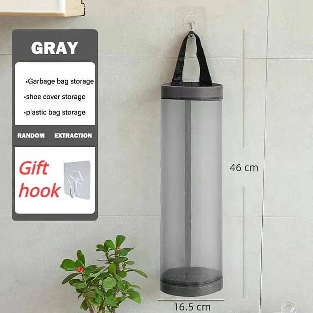 Door Storage Hanging Home Grocery Bag Holder Wall Polythine collector 1