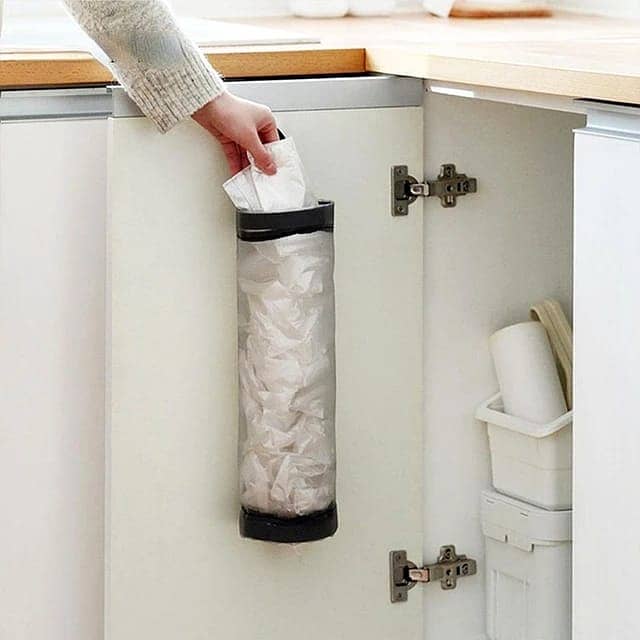 Door Storage Hanging Home Grocery Bag Holder Wall Polythine collector 5