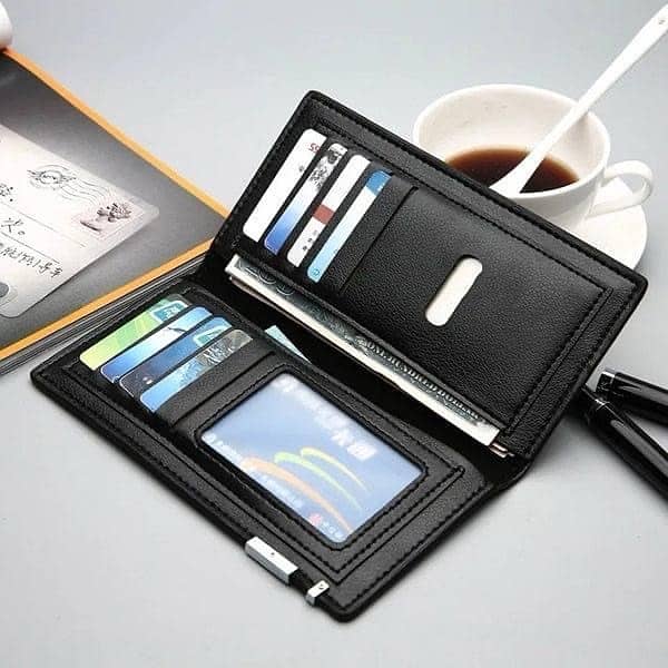 Casual Long Fold Leather wallet 1