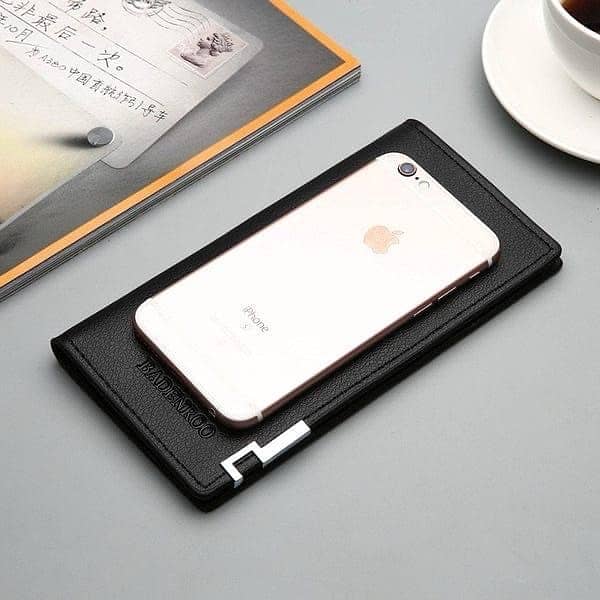 Casual Long Fold Leather wallet 3