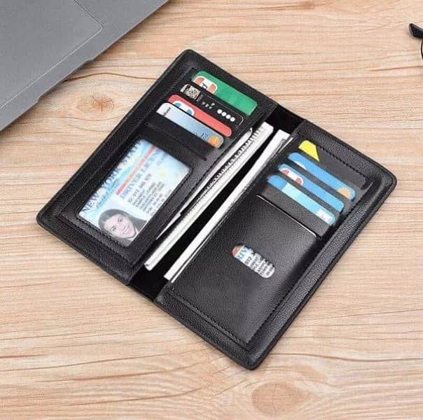 Casual Long Fold Leather wallet 4