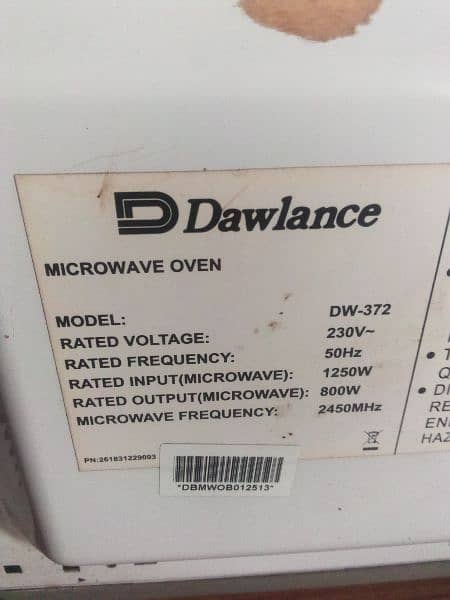 Dawlance microwave oven for sale 3