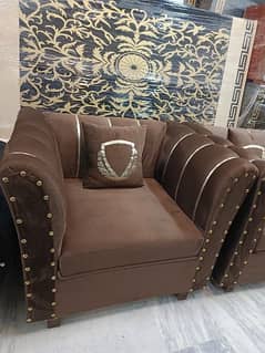 sofa set 3+2+1 bress design brown color