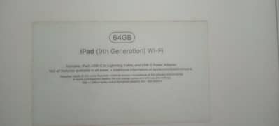 IPAD 9TH GEN ONLY WIFI