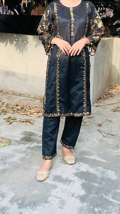 2pc | heavy Embriodery dress| Pakistani Dress| with pockets