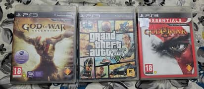 Ps3 Games - God of war 3, God of war Ascension & GTA 5