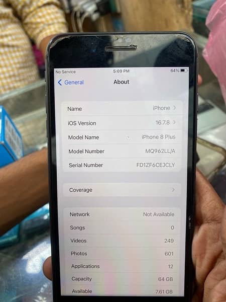 iPhone 8 Plus 64 gb 10 by 10 86 bh 4