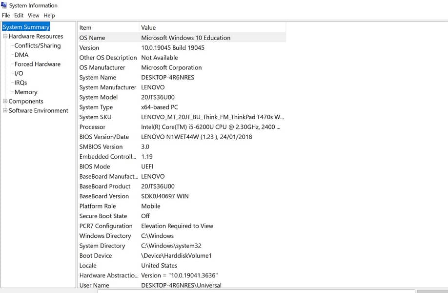 Lenovo Thinkpad Core i5 6th Gen 256 ssd Touch screen 5