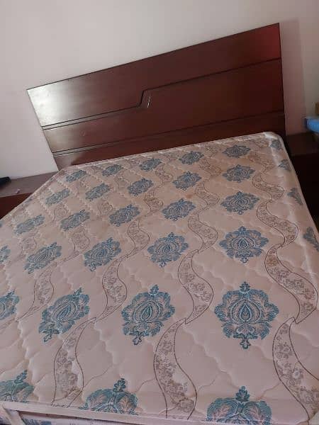 king size wooden bed and 9inch spring mattress 2