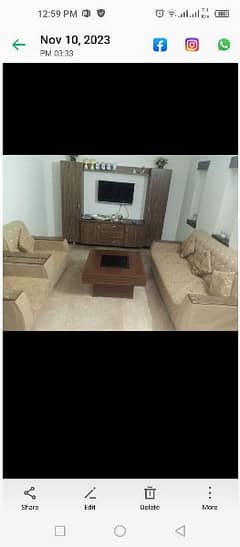 sofa set with center table 5 seater