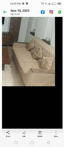 sofa set with center table 5 seater 1