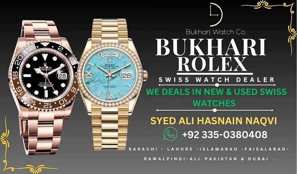 Bukhari Rolex buyer best price used Rolex full gold daydate submariner 5