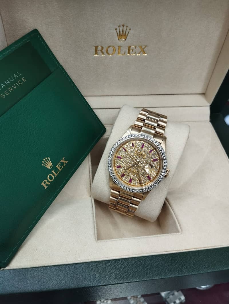 Bukhari Rolex buyer best price used Rolex full gold daydate submariner 9