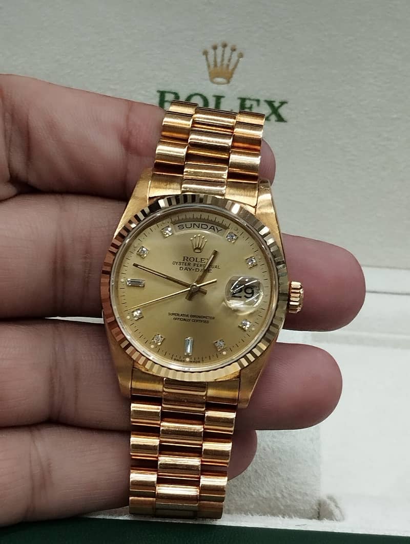 Bukhari Rolex buyer best price used Rolex full gold daydate submariner 12