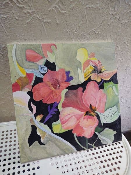 beautiful flower handmade painting 1