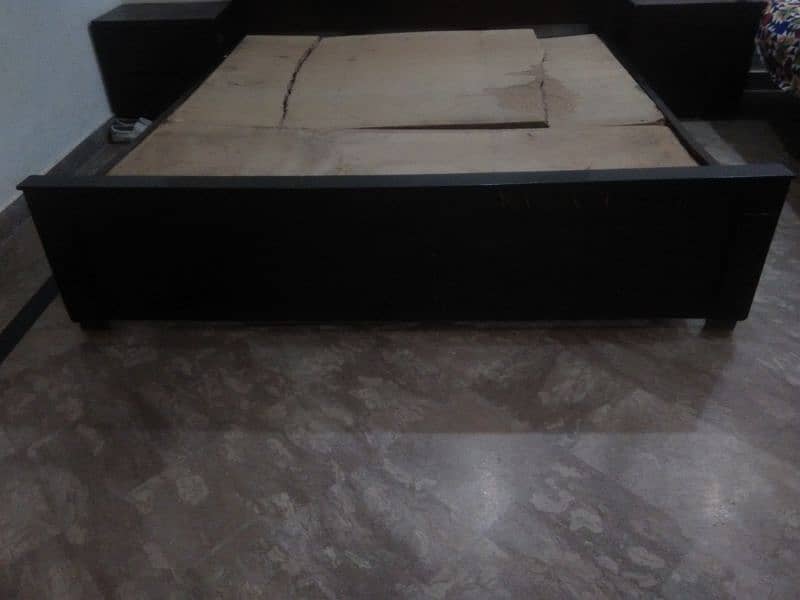 Double bed set with tow chairs. 1