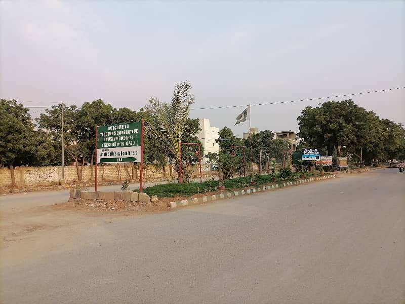 West Open Residential Plot Of 240 Square Yards Is Available For sale In Government Teacher Society - Sector 19-A, Karachi 3