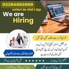 Part time,Full time,Home base,Office work jobs available.