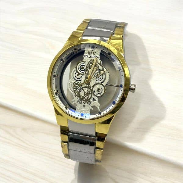 TRANSPARENT STAINLESS STEEL MEN'S WATCH 0