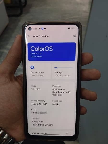 oppo f21 pro 128 gb room 8 gb ram pta approved All accessory complete 1