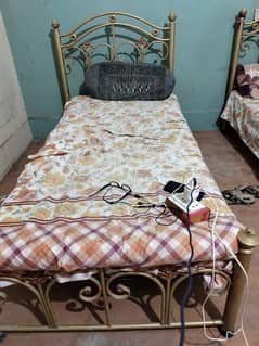 Iron Single Bed Set with Mattress