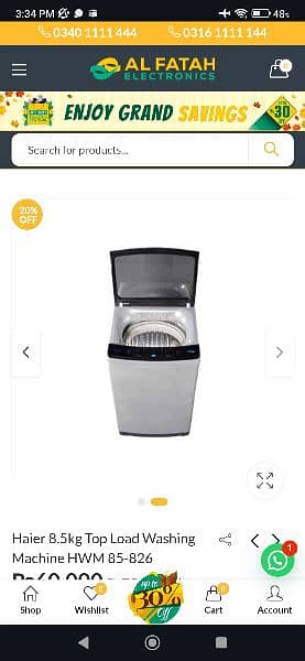 Haier fully automatic washing machine 2