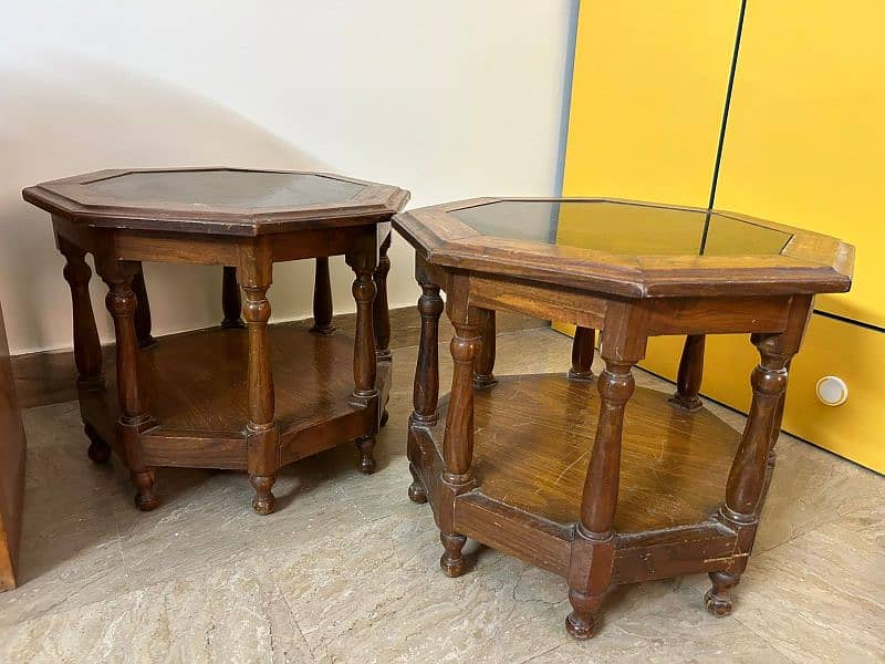 Pure Sheesham wood side tables 1