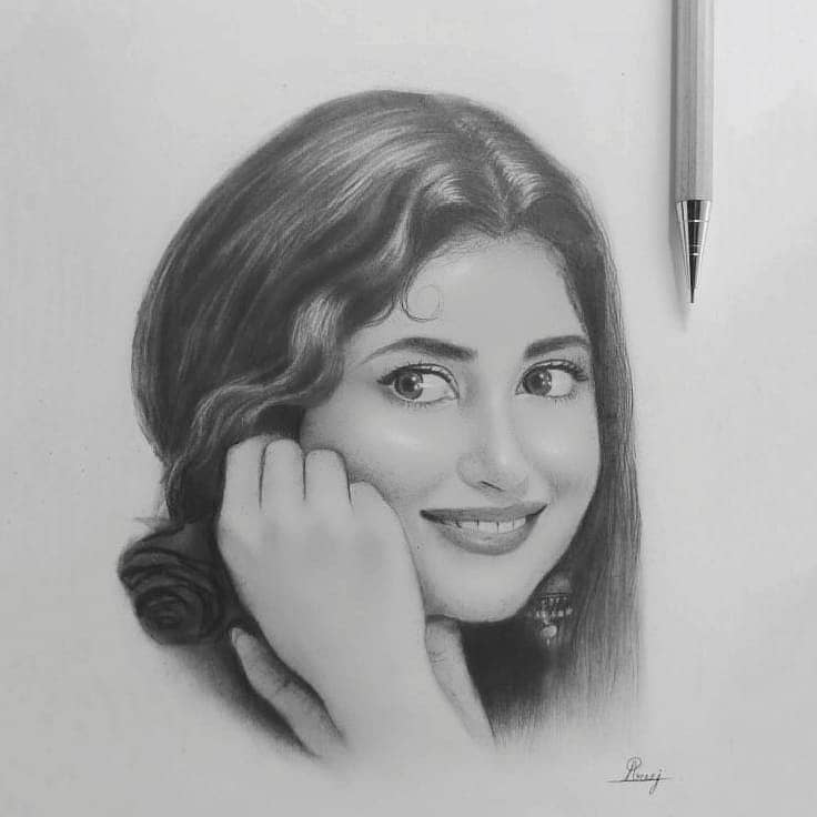 Will draw beautiful realistic pencil sketch for you 5