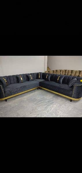 6 seater stylish L shaped corner 8