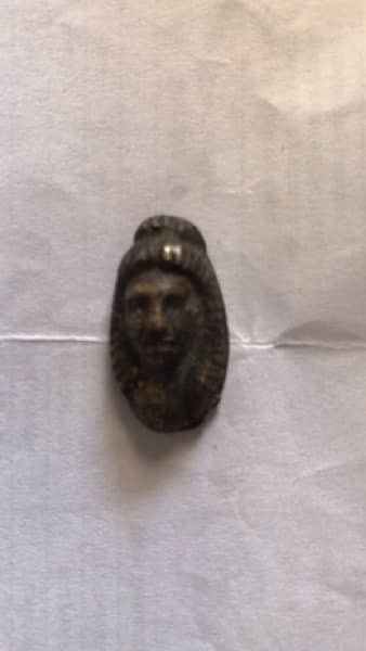 Antique Roman Silver Head 1