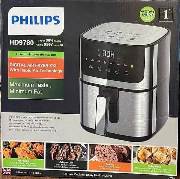 Imported Philips Multifunction Air Fryer XXL HD9780 8