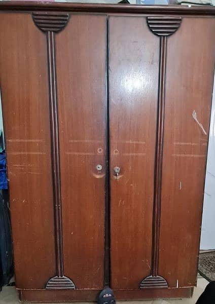 2 door wooden Cupboard 1