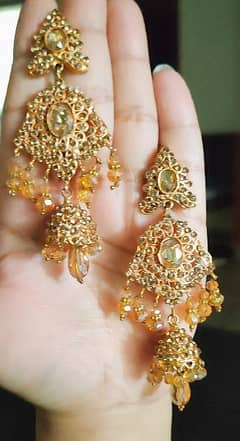 Bridal jewelrySet necklace+jhumky+tika+jhoomer=6k