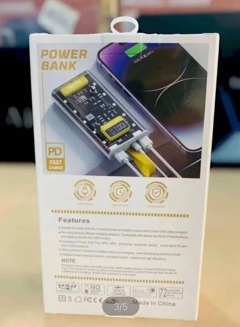 20000 mAH Transparent Power Bank 2