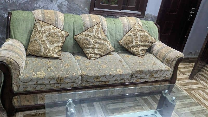 5 seater sofa set with glass table 3