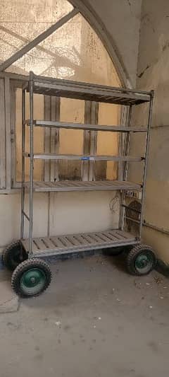 home made industrial trolley