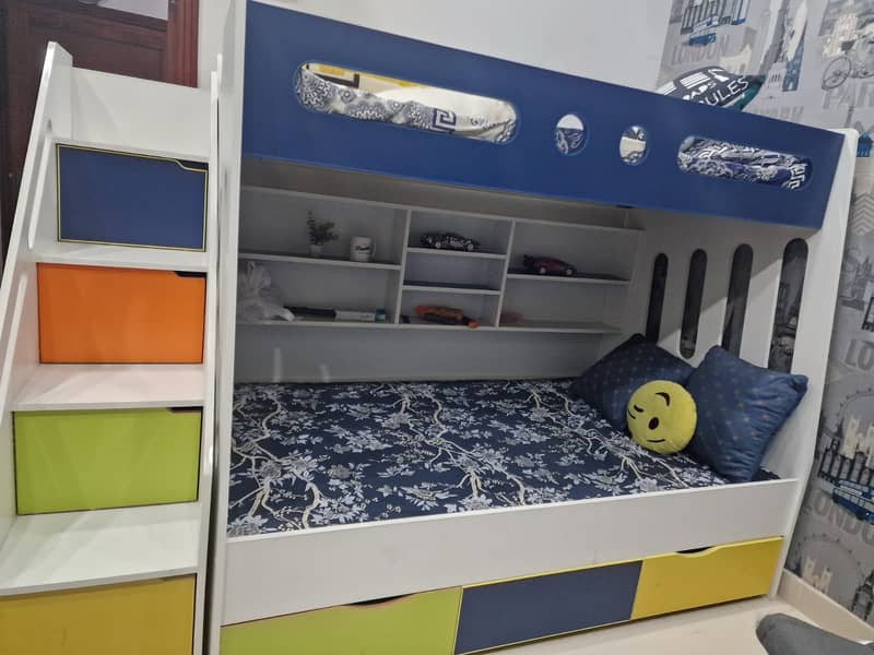 Bunk bed | Kid wooden bunker bed | Kids bed | Triple bed 4