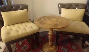 Coffee chairs with Table/Room chairs/Sofa Chairs/Luxury Chairs