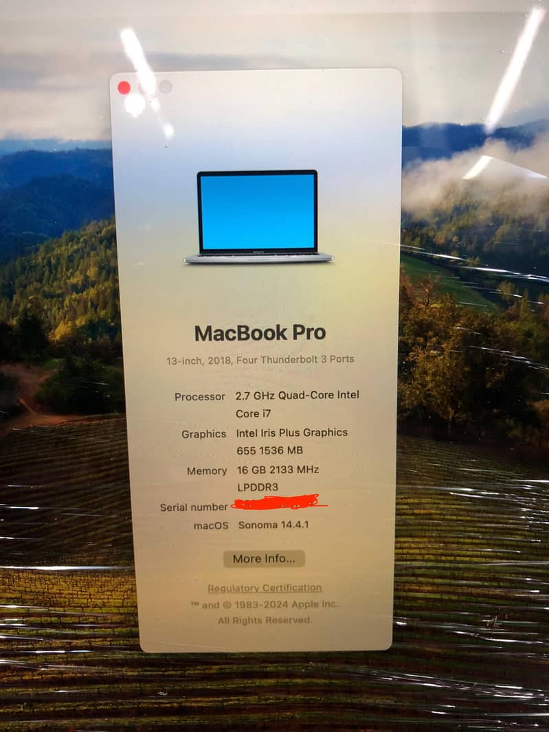 MacBook Pro 13.3" 2018 Corei7 16/256 6