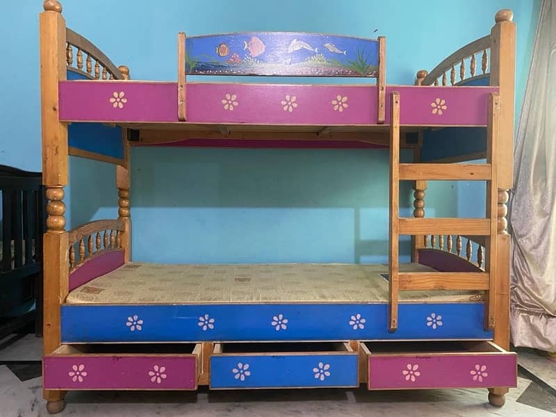 Wooden Double-Decker Bed for teen Agers 6