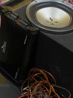 Sony Xplod woofer with 4 channel amp