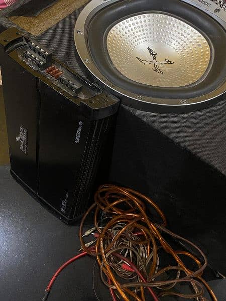 Sony Xplod woofer with 4 channel amp 1