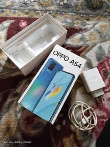 OPPO A54 WITH BOX CHARGER 0