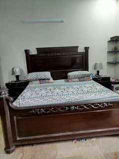 Bed Wooden brown colour